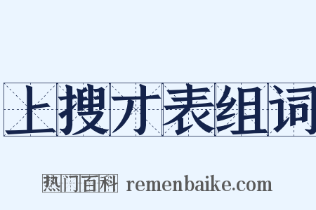 上搜才表组词是什么意思的图片
